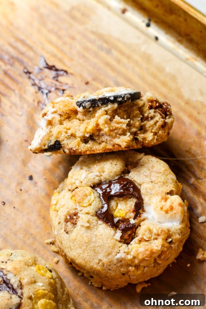 Thick loaded dessert.