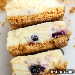 Blueberry cheesecake bars.