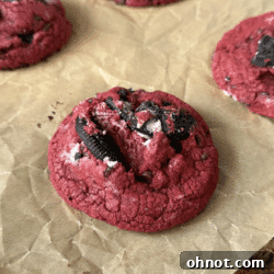 Red velvet Oreo cookies.