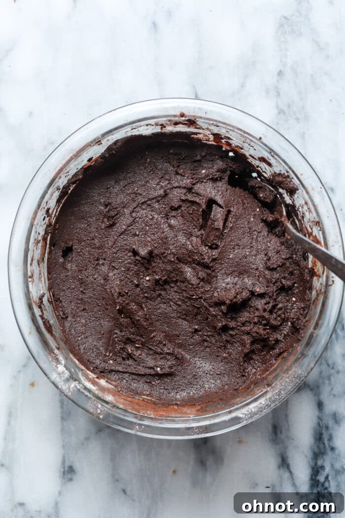 Glass bowl with protein batter.