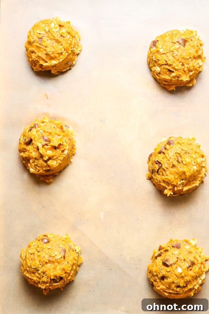 Scoops of orange dough.