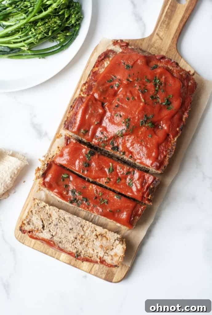 Paleo meatloaf with ketchup glaze