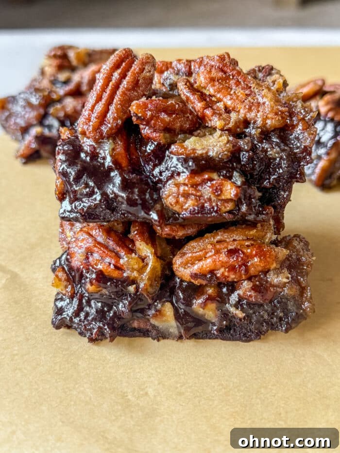 Pecan pie brownies.