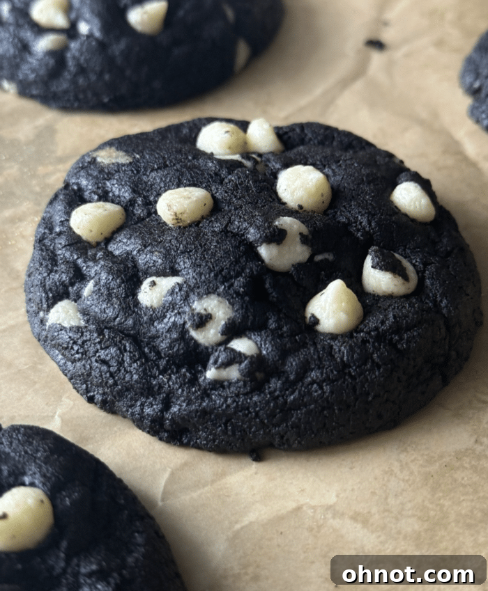 Close up of freshly baked Inside Out Cookies.