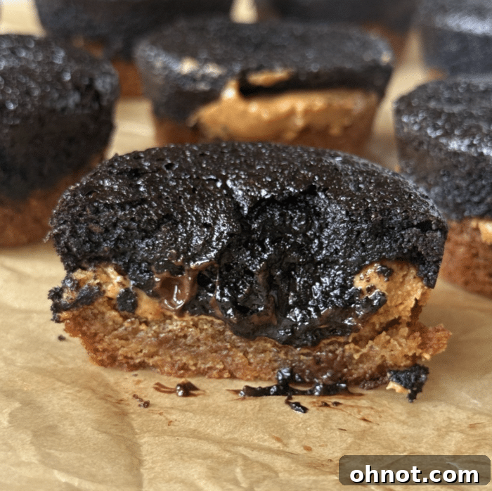 Bite of Brookie muffin.