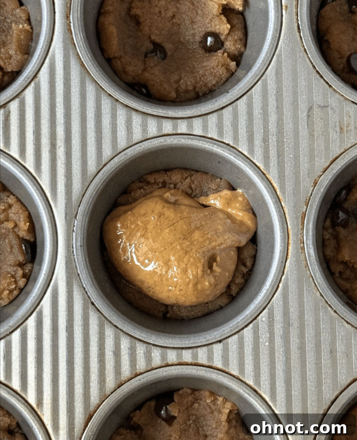 Peanut butter in circle pan.