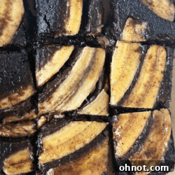 Banana upside down brownies.