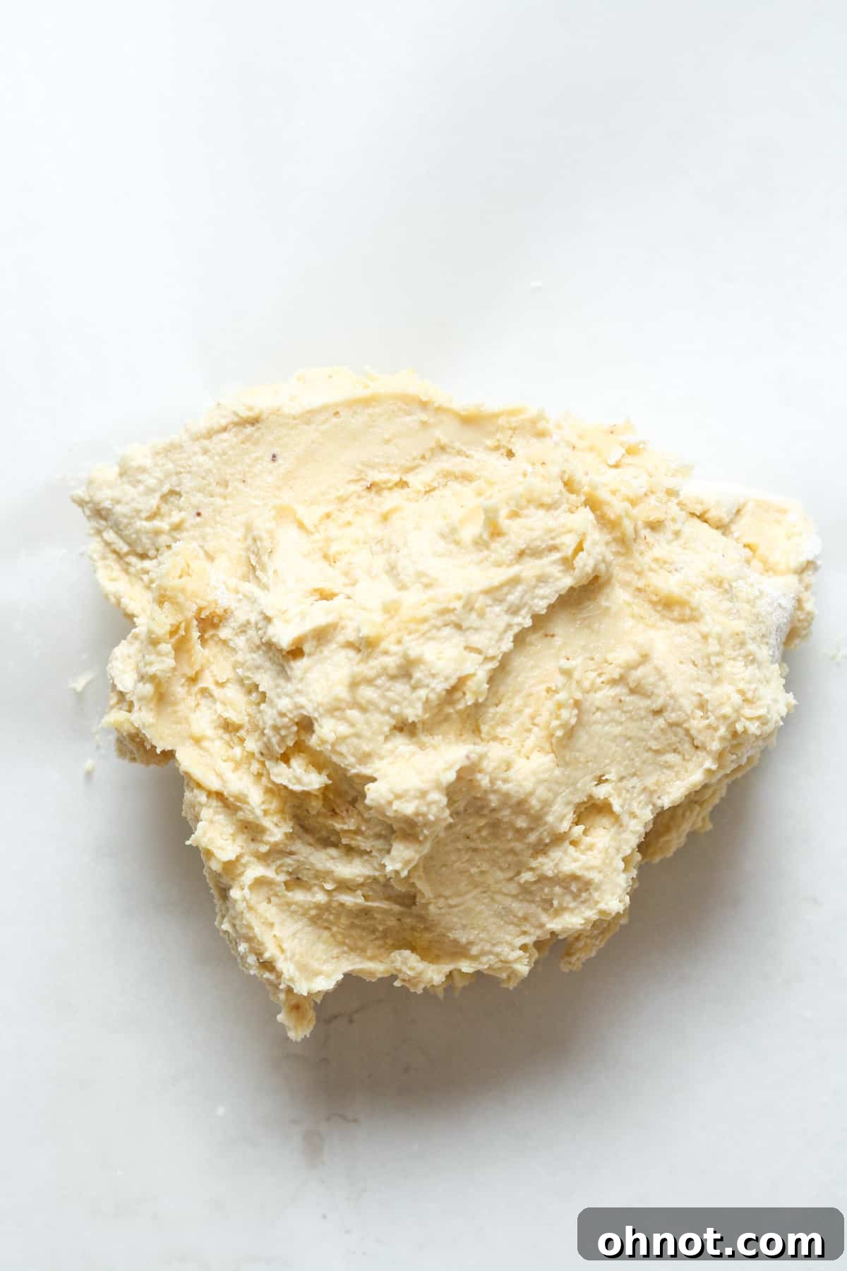 Paleo pie dough formed into a smooth ball after processing.