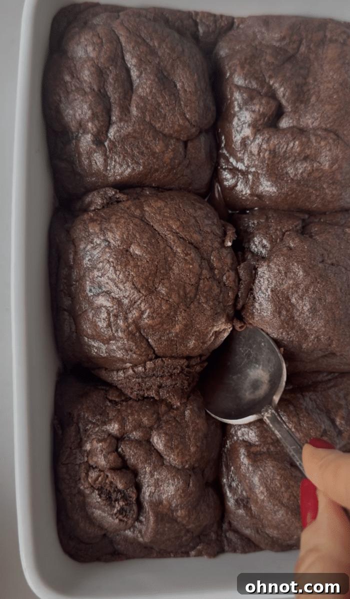 Scoopable brownies – soft, fudgy, and individually portioned chocolate treats.