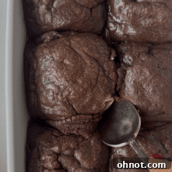 Scoopable brownies.