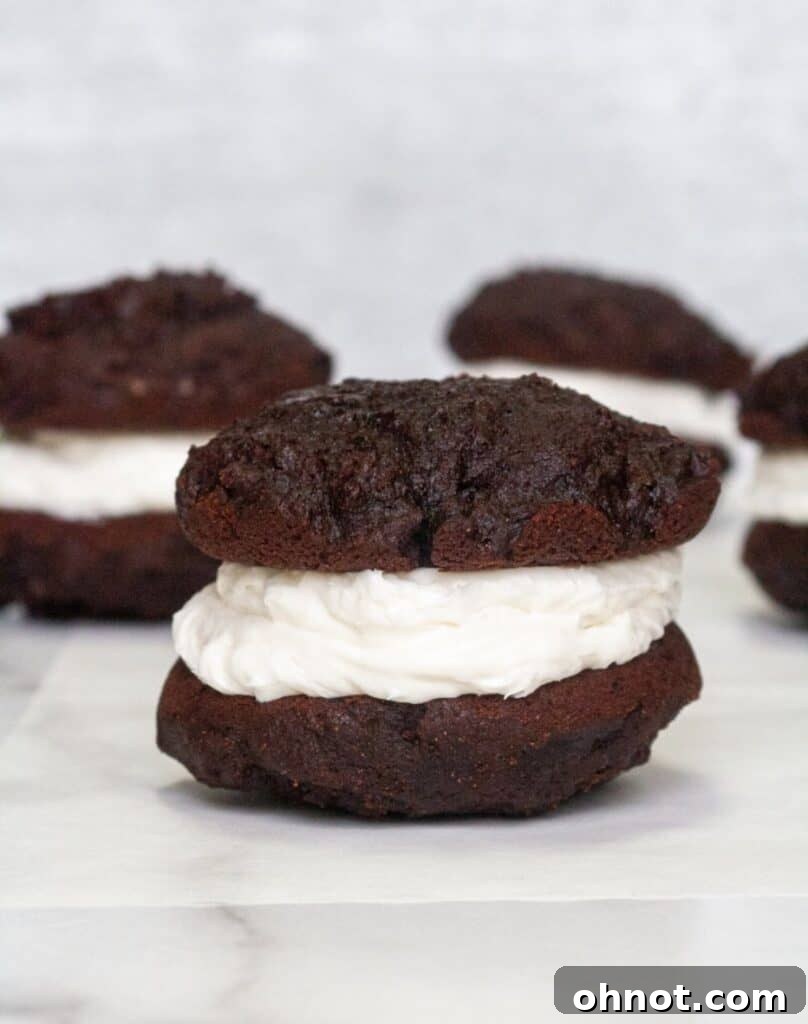 Gluten free whoopie pies with vanilla frosting