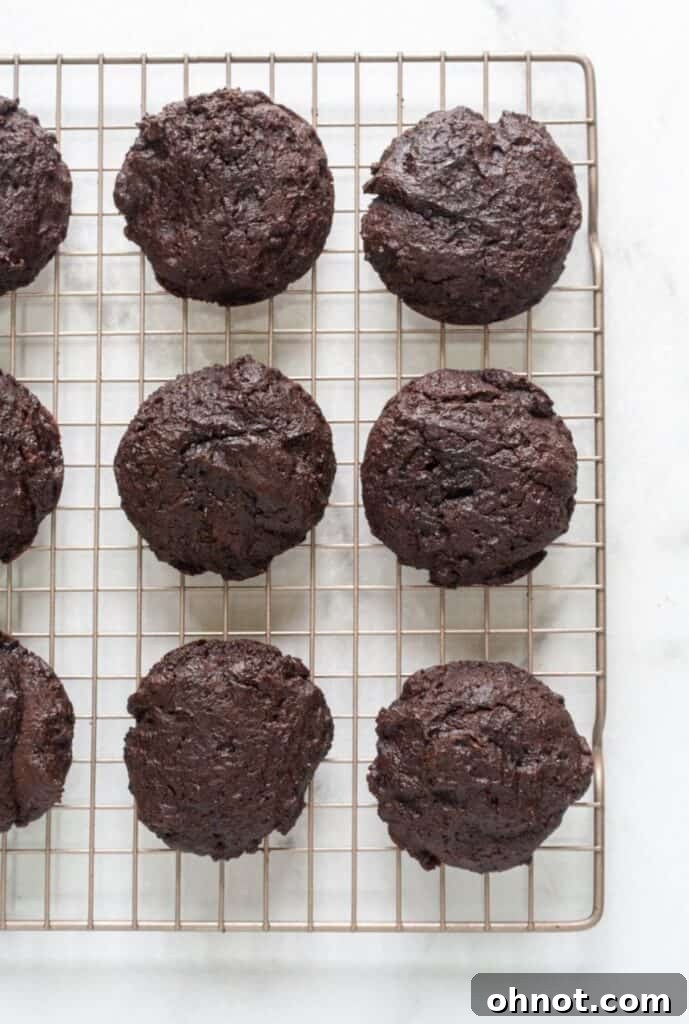 Mini chocolate cakes on wire rack