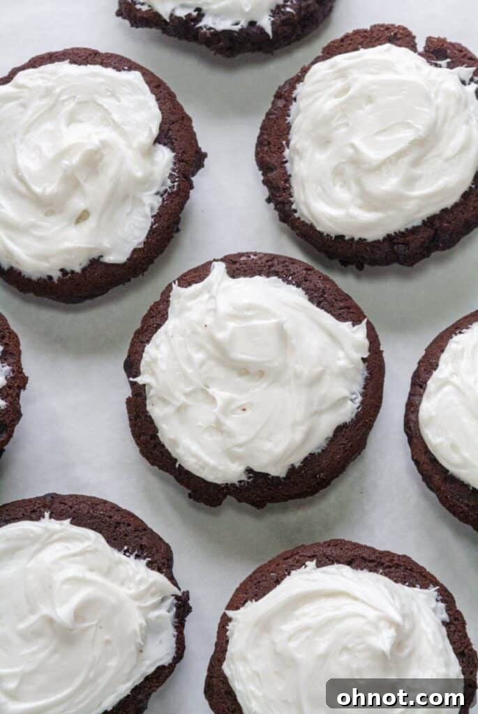 Mini chocolate cakes with vanilla frosting