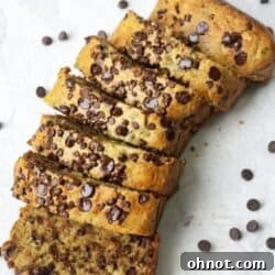 Paleo zucchini bread with chocolate chips