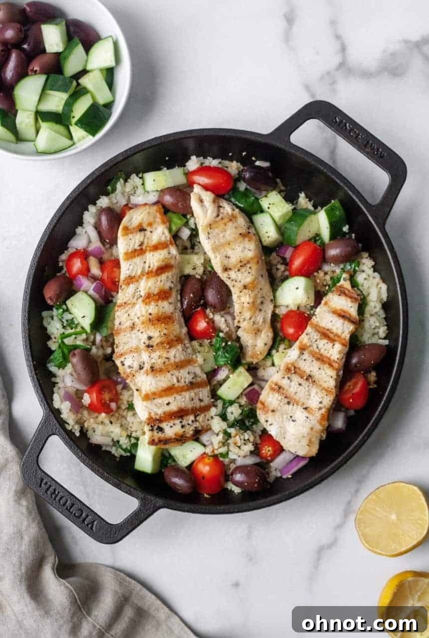 One-Pan Whole30 Greek Chicken ready to be cooked