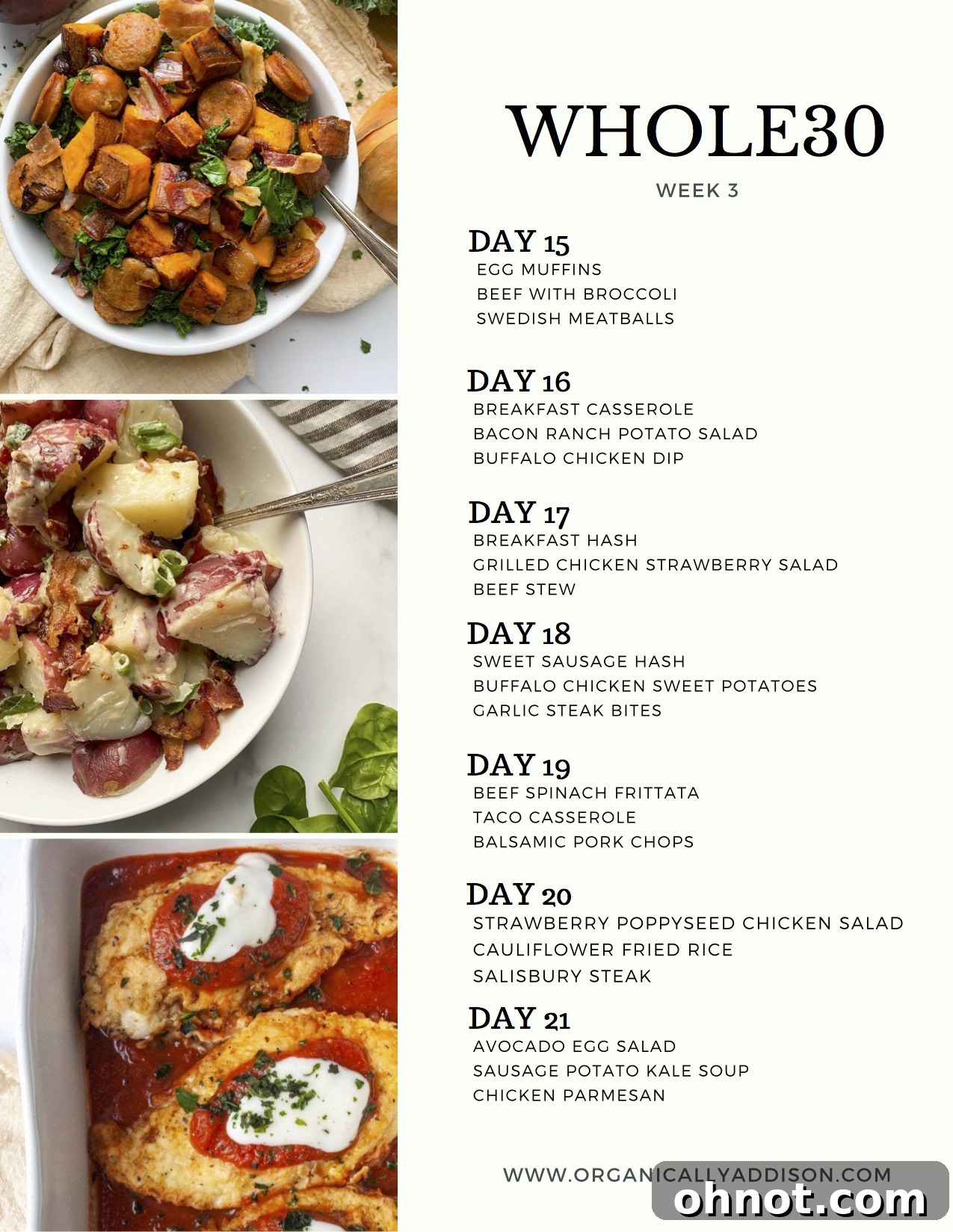A vibrant and fresh Whole30 meal spread, showcasing a variety of healthy ingredients like roasted vegetables, lean protein, and fresh herbs, ready for meal prep.