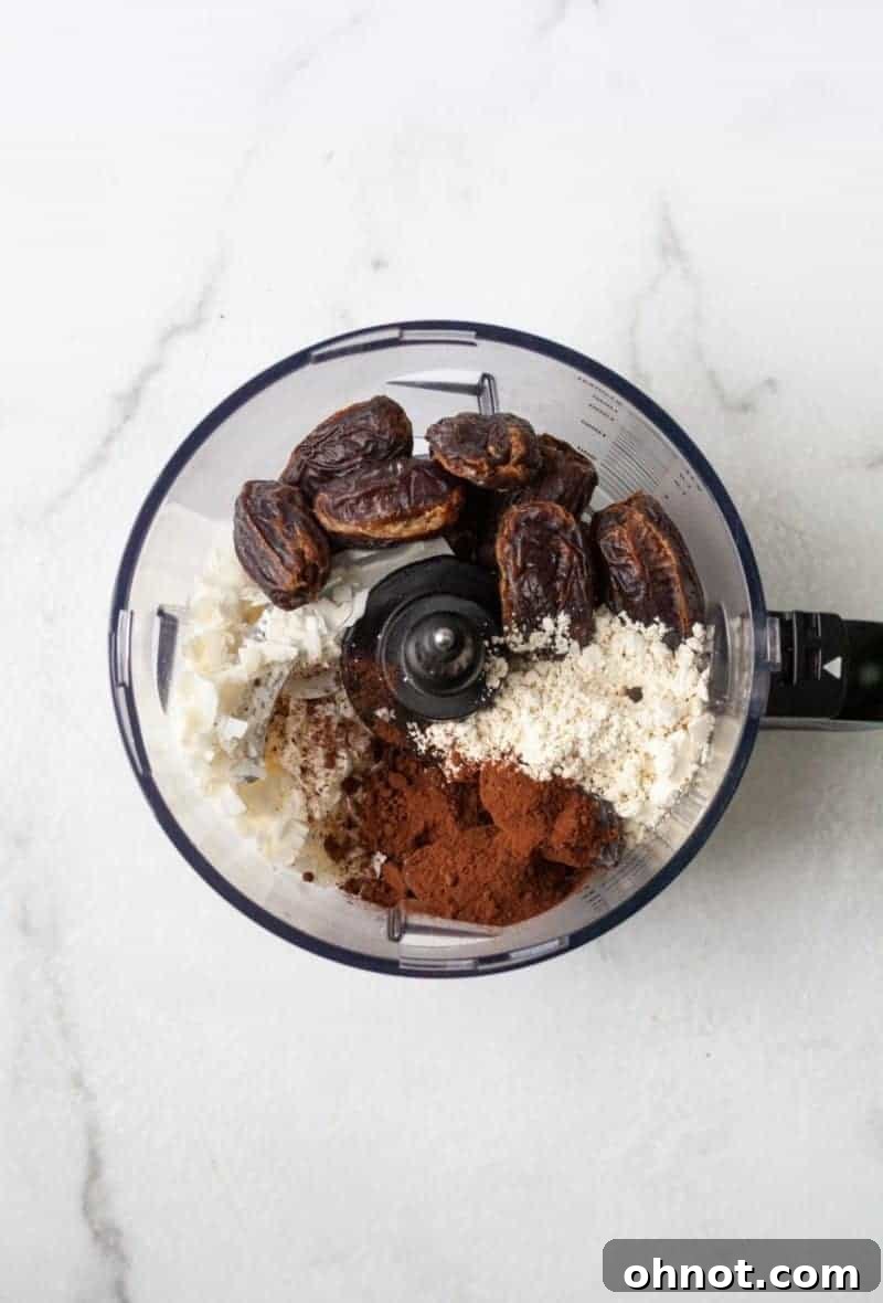 A batch of freshly made Paleo Vegan Almond Joy Bites, perfectly arranged and ready to be enjoyed.