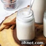 Whole30 almond milk in a jar