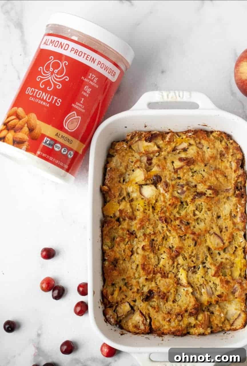 Final plated Whole30 Paleo Stuffing