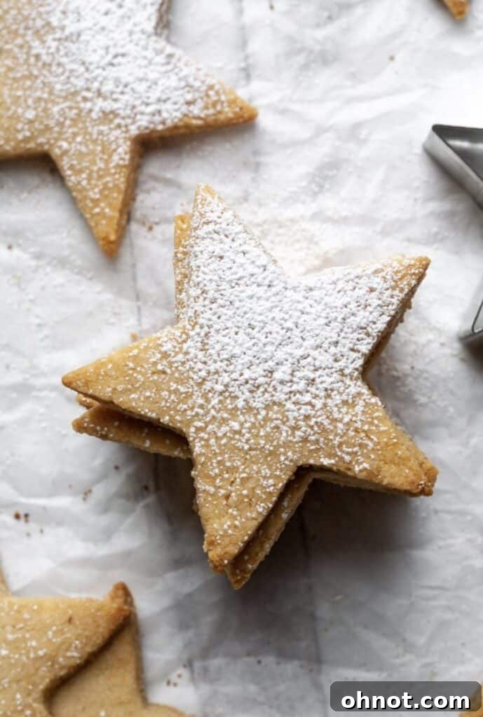 Stack of Paleo sugar cookies.