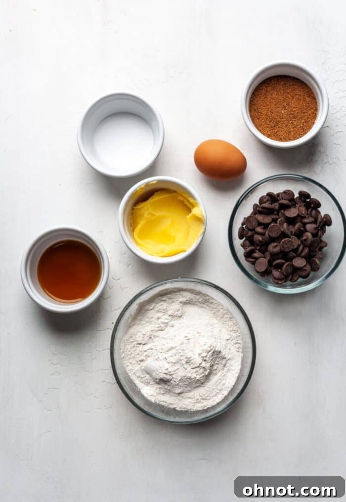 Ingredients for nut free cassava flour cookies