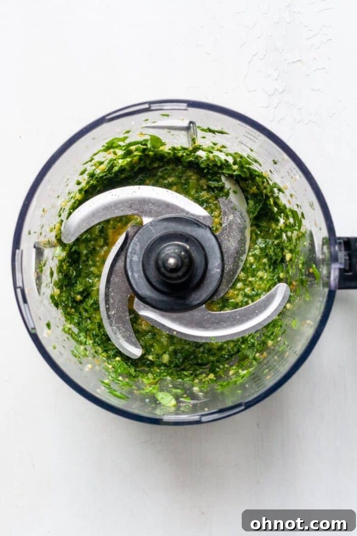 Sauce in food processor