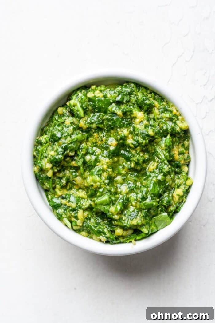 Paleo pesto in bowl