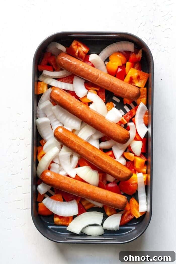 Sausage with air fry basket