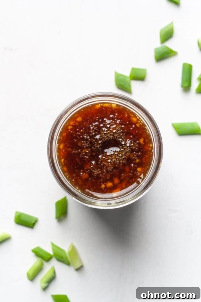 Sugar free stir fry sauce in glass jar