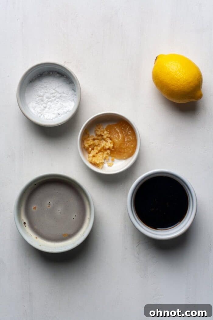 Sauce ingredients on white background