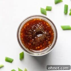 Sugar free stir fry sauce in glass jar