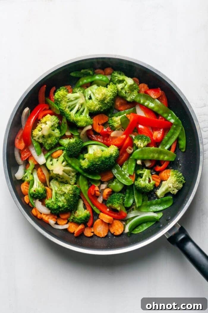 Pad Pak Thai in skillet