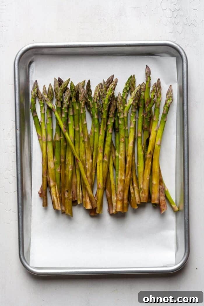 Asparagus with ends trimmed