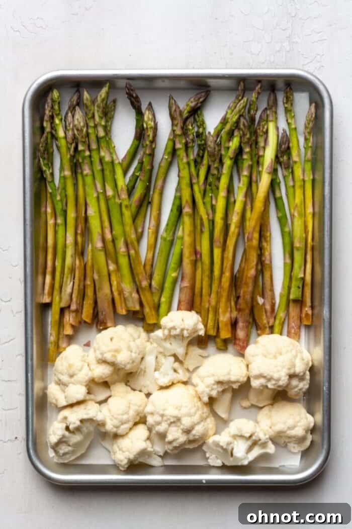 Veggies on pan