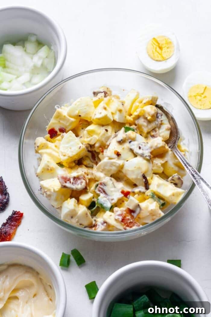 Bowl with eggs and veggies