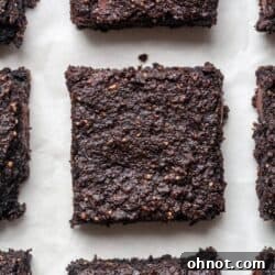 Eggless brownies sliced into squares
