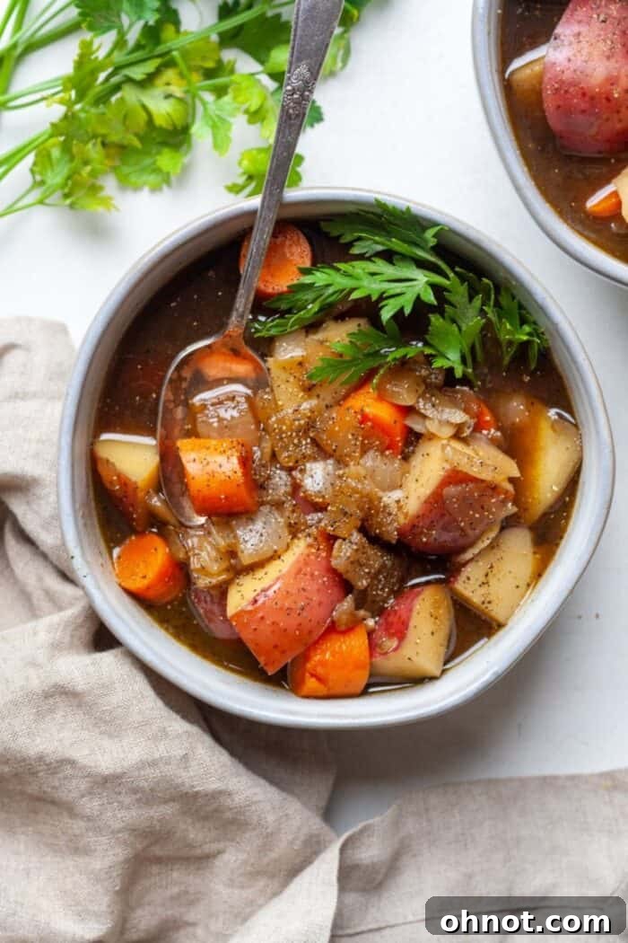 Stew with veggies