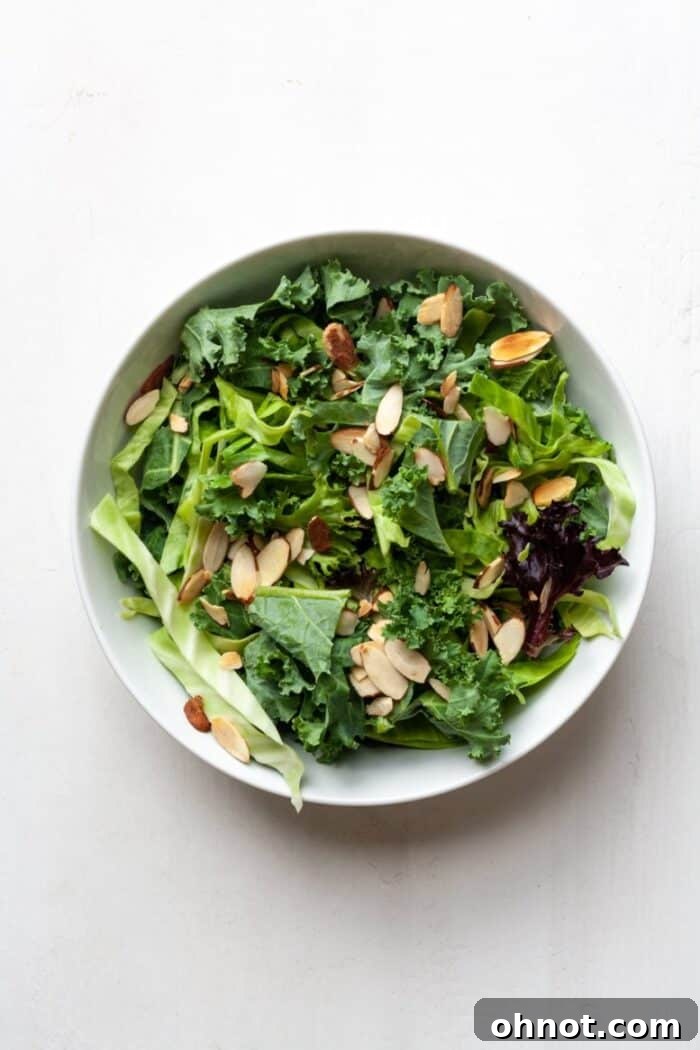 Paleo kale salad in bowl
