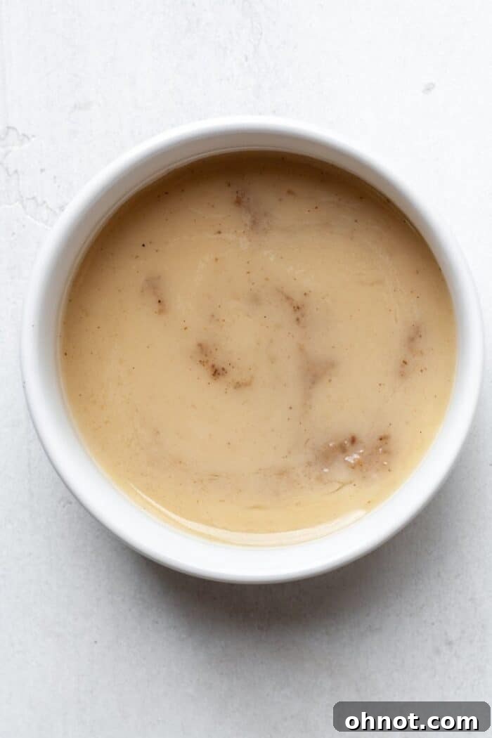 Salad dressing in bowl