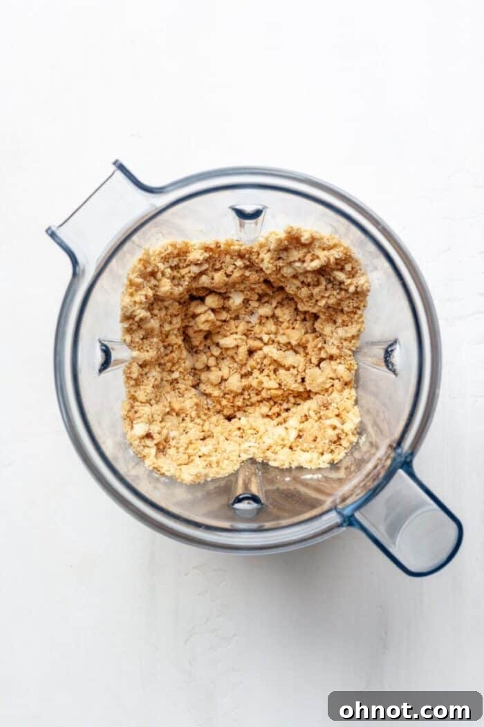 Chopped peanuts in Vitamix blender