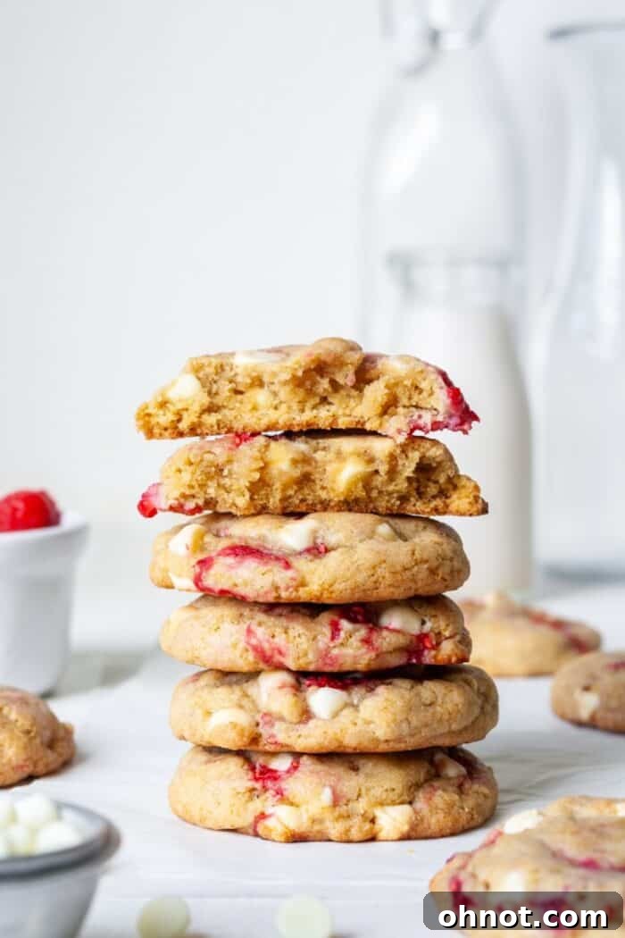 Gluten free cookie dough with raspberries and white chocolate chips