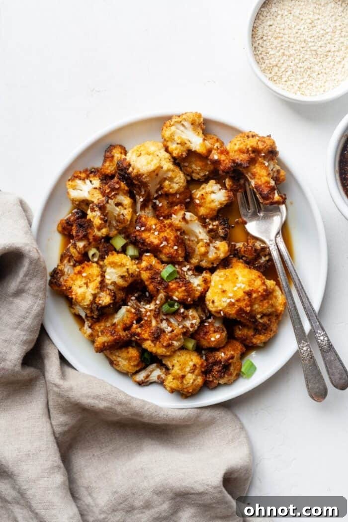 Crispy cauliflower with teriyaki sauce