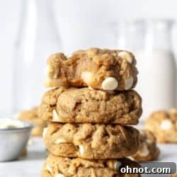 Vegan white chocolate macadamia nut cookies with almond milk