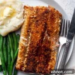 Blackened Mahi Mahi on plate