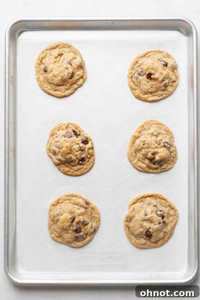 Oat flour cookies on pan