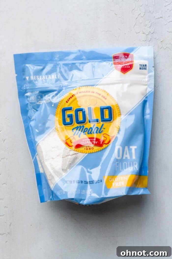 Bag of oat flour