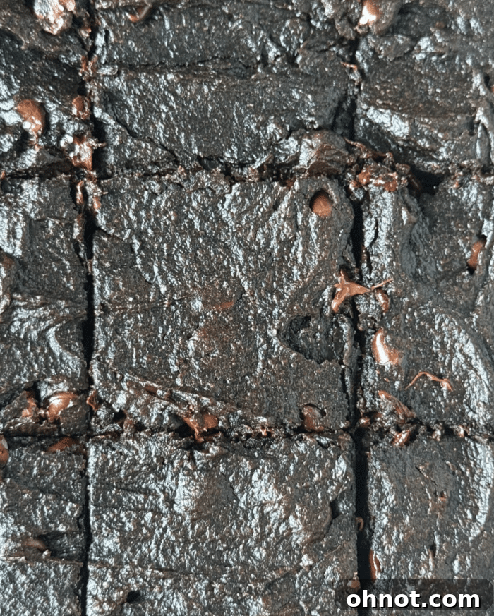 Decadent sweet potato protein brownies arranged artfully.
