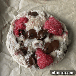 Raspberry chocolate chip cookies.