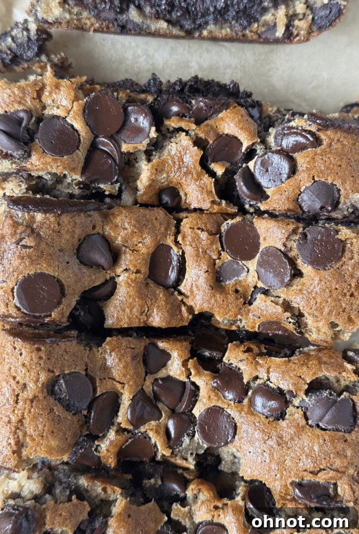 Close-up of a perfectly sliced Brownie Banana Bread loaf, revealing distinct layers of fudgy brownie and moist banana bread.