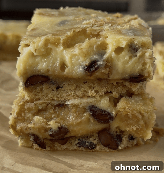 Cookie dough cheesecake bars.